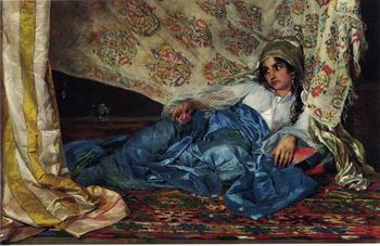 Arab or Arabic people and life. Orientalism oil paintings  428